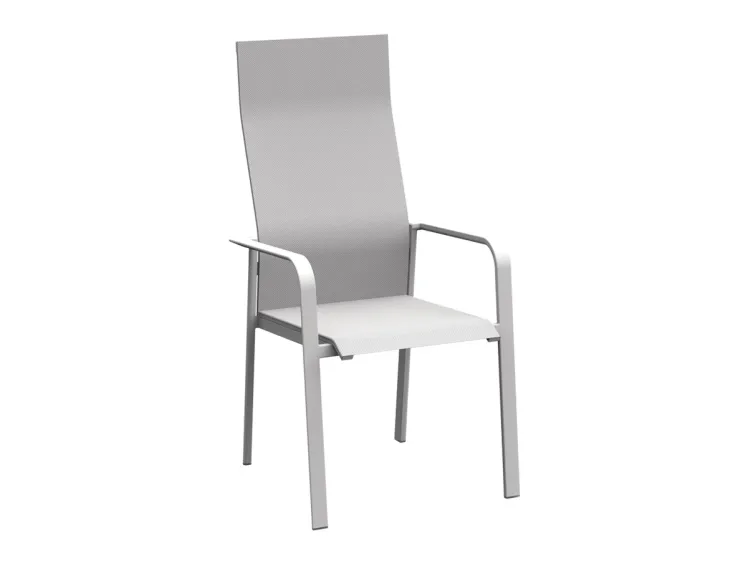 SOLPURI BREEZE Stapelsessel hoch - Alu white / softex shell